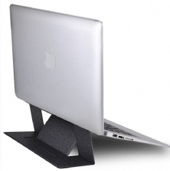 PU leather foldable portable adjustable adhesive laptop stands
