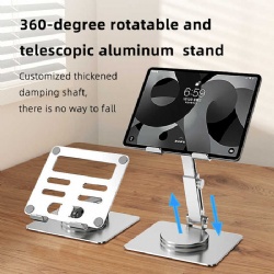 Hollow Design Tablet Stand Bracket Tablet Pc Holder Aluminum Bracket 360 Rotating Base