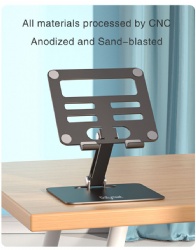Hollow Design Tablet Stand Bracket Tablet Pc Holder Aluminum Bracket 360 Rotating Base